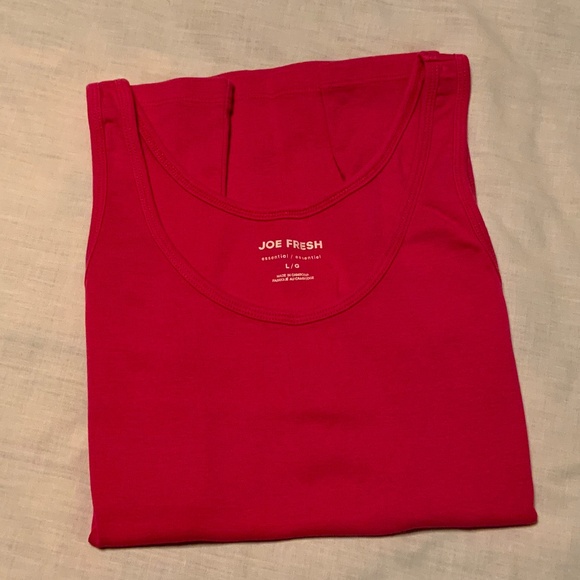 Joe Fresh Bright Pink Cotton Tank Top (Large) - Picture 7 of 7